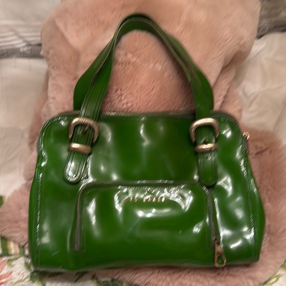 Ted Baker Green Patent Leather Handbag - Picture 2 of 2